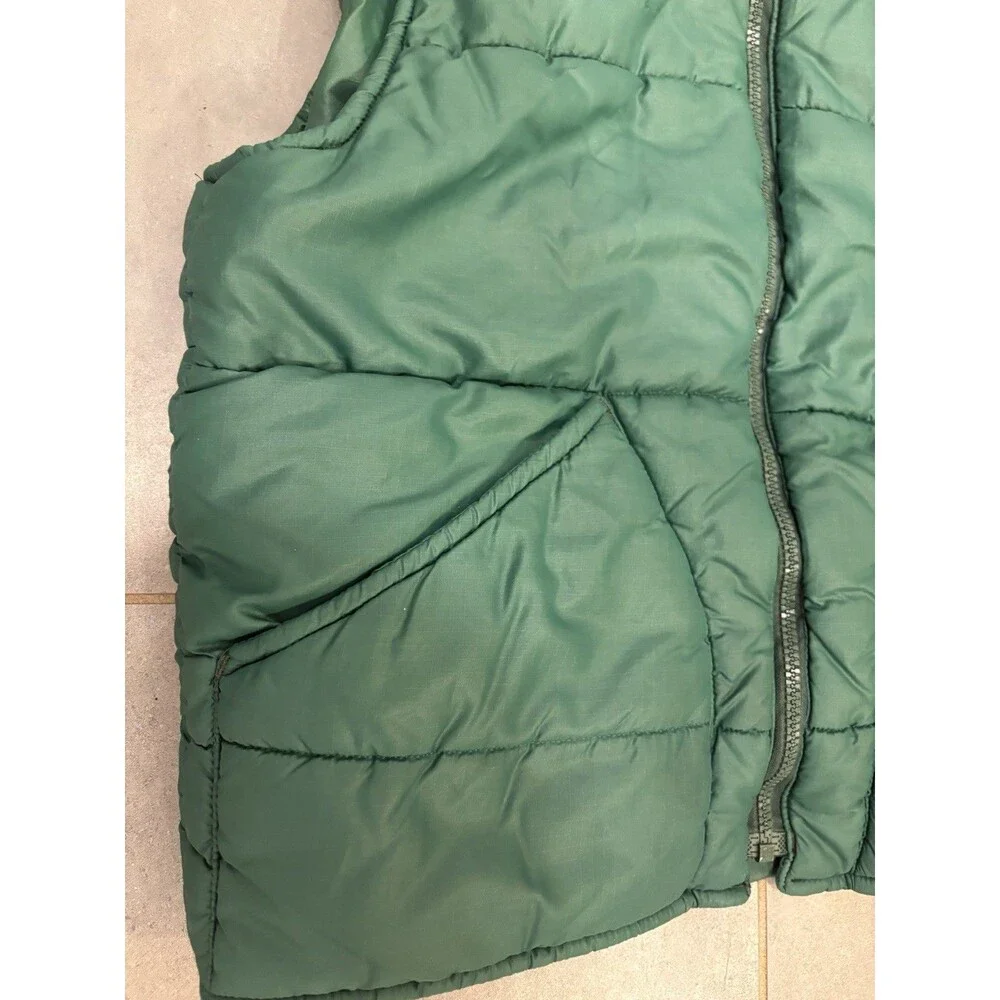 Vintage Eddie Bauer Goose Down Vest Late 70's Early 80s Men's Size Medium Green